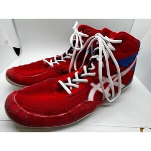ASICS Men's Matflex 6 GS Wrestling Shoes Men's Size 12 Classic Red Blue Fair A8